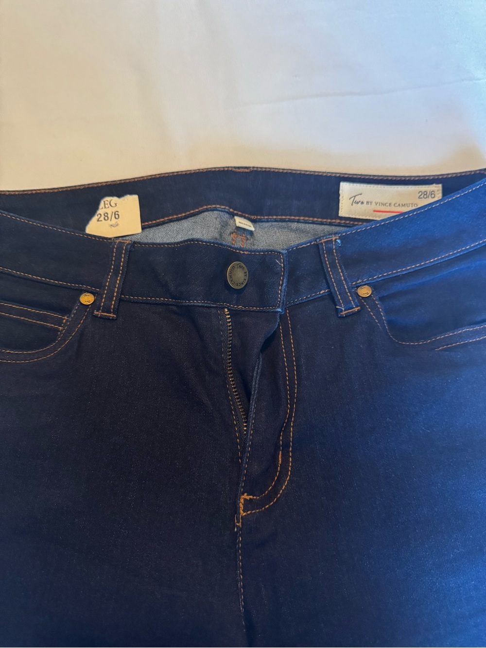 Vince Camuto High-Rise Dark Indigo Stretch Jeans